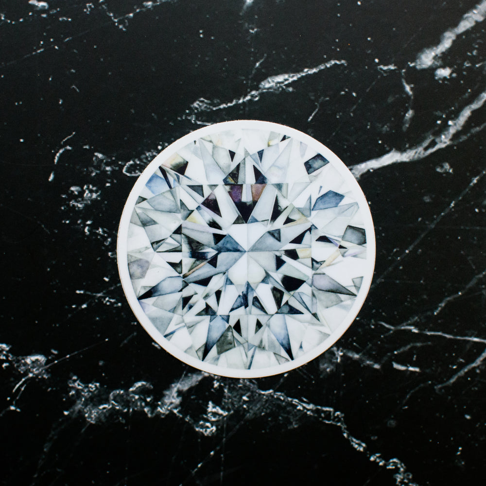 Round Brilliant Diamond Vinyl Sticker