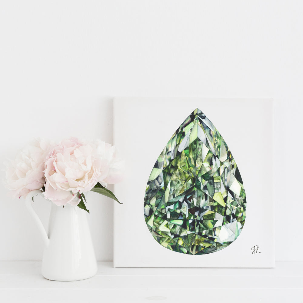 Green Diamond Canvas Print