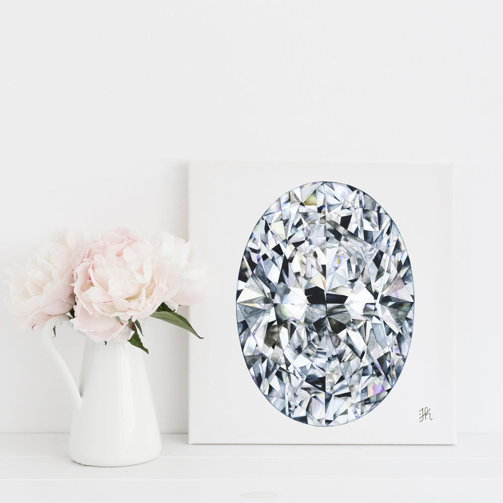 Oval Diamond Canvas Print