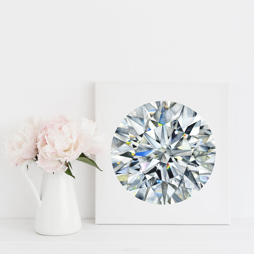 Round Diamond I Canvas Print